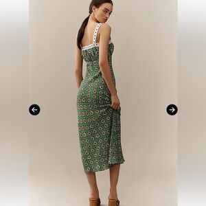 Wayf Womens Magnolia Sleeveless Midi Dress In Green, Size XL
